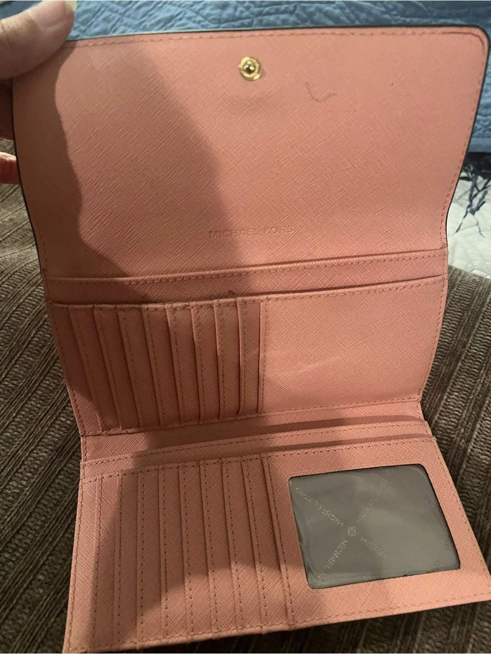 Michael Kors Blush Saffiano Leather Card Holder Wallet